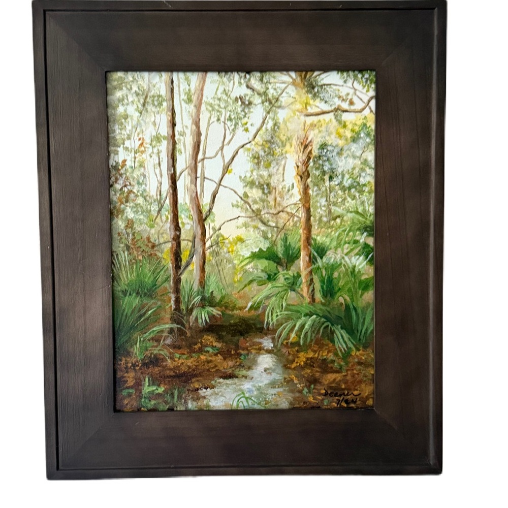 Framed Forest Landscape Art